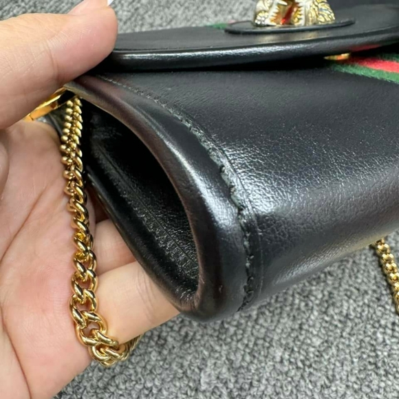 100% Authentic Gucci Rajah Leather Crossbody Bag - Picture 8 of 14